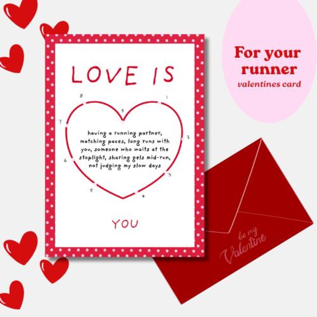 Valentine Card for Runners, Running Card, San Valentin Corredores - Etsy