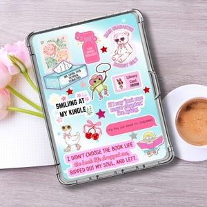 Cute Girly Aesthetic Kindle Insert Book Lover Clear Case Printable Digital Download for Kindle Paperwhite and more