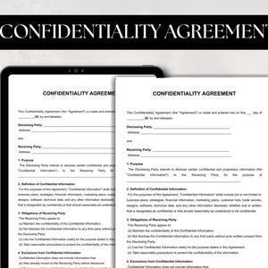 NDA Contract Template: Editable Confidentiality Agreement (Instant Download)