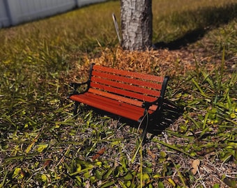 10th Scale Doll House Park Bench Doll House Miniature Accessory Diorama Prop Doll Park Bench Action Figure Scale Prop Doll House Gift Idea