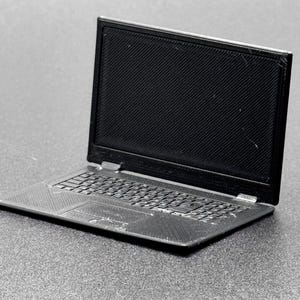 Miniature Scale Computer Customizable Scale Doll Accessory for Dollhouse Mini Laptop Dollhouse Prop