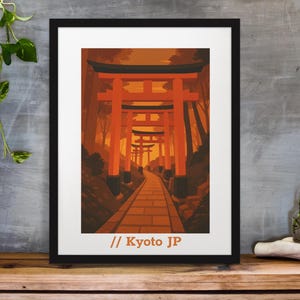 Kyoto Torii Gate Print: Fushimi Inari Shrine, Japanese Travel Art