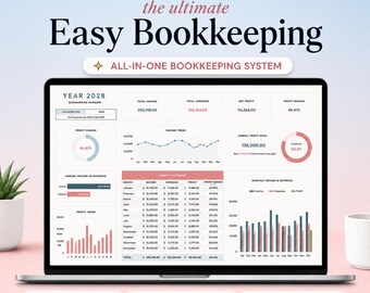 Comptabilité pour petites entreprises | Modèle comptable | Suivi des revenus et des dépenses | Excel et Google Sheets