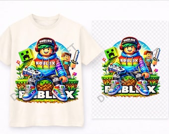 Diseño PNG de Gamer / Gráfico de personaje de videojuegos pixelado para camisetas infantiles (archivo de sublimación para descargar)
