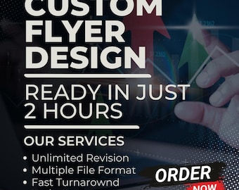Servicio urgente de diseño de folletos personalizados para empresas, promociones, fiestas y eventos. Listos en 2 horas.