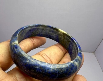 Natürlicher Lapislazuli Armreif - Blauer Edelstein Schmuck - Handgemachtes Kristall Geschenk für Sie