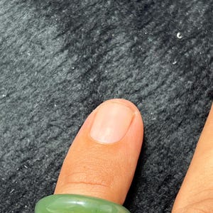 Natural Nephrite Jade Ring – Polished Green Gemstone Band for Women & Men