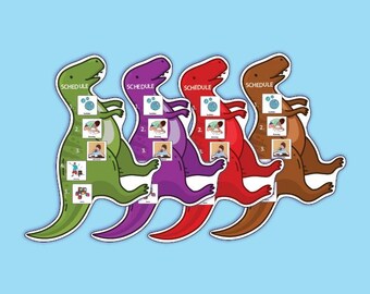 Dinosaur Visual Schedule– Printable PDF Digital Download