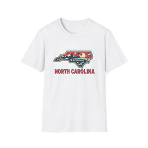 North Carolina Vintage Graphic Unisex T-Shirt, Souvenir Tee, State Pride Shirt, Travel Gift, Casual Wear