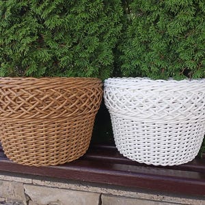 Handmade rattan planter, Flowerpot, Flower pot for garden, Wicker Planter, Basket Planter, Garden Decor, Home Decoration