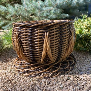 Handmade rattan planter, Flowerpot, Flower pot for garden, Wicker Planter, Basket Planter, Garden Decor, Home Decoration