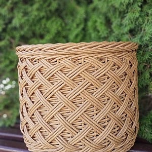 Handmade rattan planter, Flowerpot, Flower pot for garden, Wicker Planter, Basket Planter, Garden Decor, Home Decoration