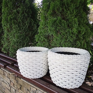 Handmade rattan planter, Flowerpot, Flower pot for garden, Wicker Planter, Basket Planter, Garden Decor, Home Decoration
