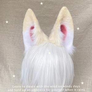 Faux Fur Bunny Ears and Tail Set: Bendable Cosplay Headband