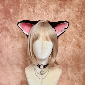 Pink Mouse Ears Headband: Handmade Faux Fur Costume, Anime Cosplay