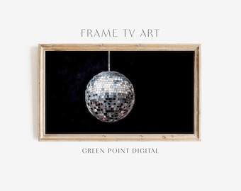 New Years Disco Ball Frame Tv Art: Holiday Painting Download