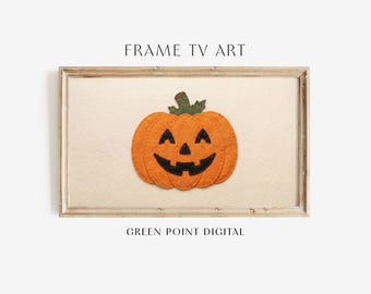 Halloween Happy Jack o Lanterns Frame TV Art: Fall Autumn Pumpkin Artwork for TV
