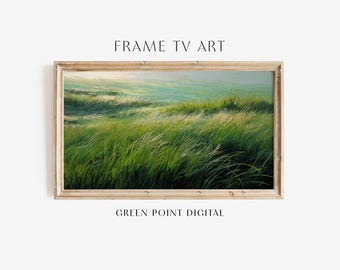 Cuadro de hierba primaveral con marco para TV Art: Descarga de pintura de paisaje