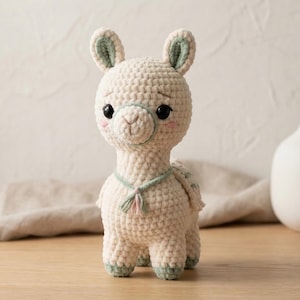 Llama Crochet Pattern, Beginner Amigurumi Plush Toy PDF,Alpaca Crochet