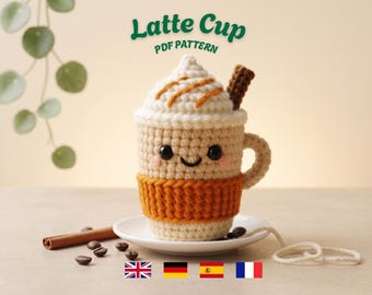 Pumpkin Spice Latte Crochet Pattern: Amigurumi Mug, Beginner Friendly (PDF Pattern)