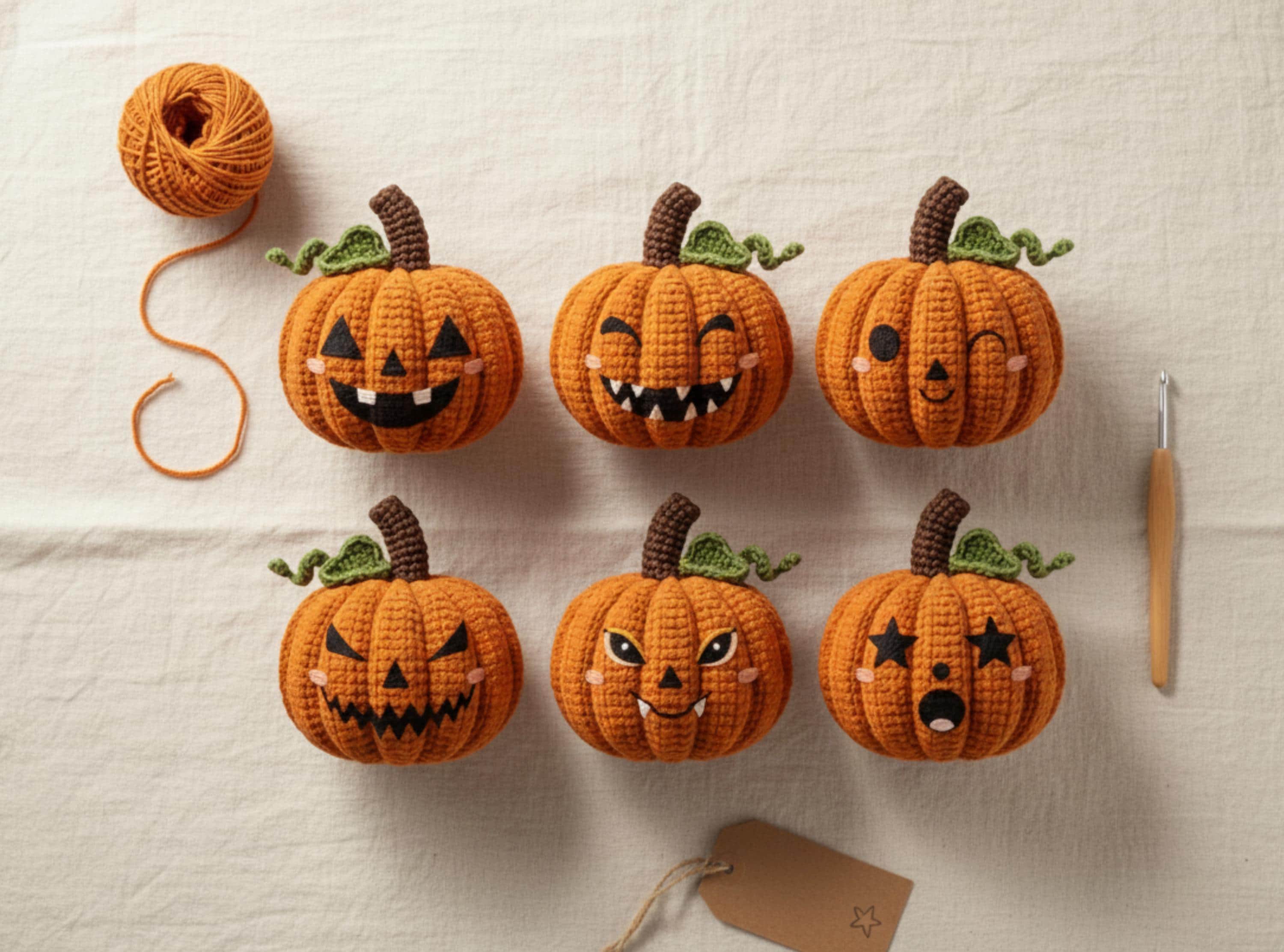39 Halloween Crochet Patterns: Spooktacular Projects for All Ages 7 Crochet Jack O' Lantern