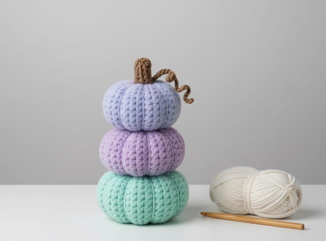Pumpkin Trio Crochet Pattern – Easy Fall Decor, Stackable Pumpkins ...
