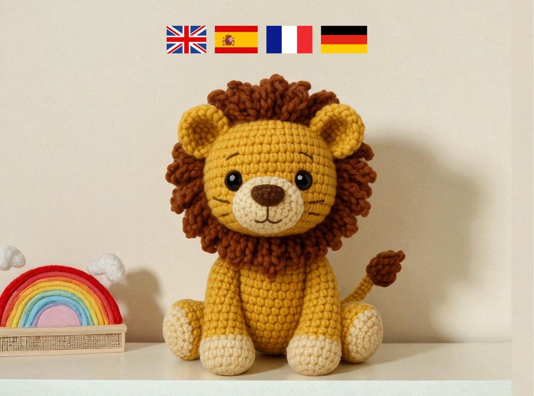 Lion Crochet Pattern PDF: Mini Amigurumi Jungle Animal Toy - Etsy