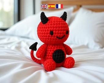 Devil Crochet Pattern PDF: Easy Amigurumi Plush Toy (Digital Download)