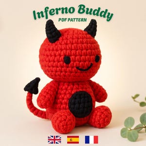 Teufel Häkelanleitung PDF: Einfaches Amigurumi-Plüschtier (Digitaler Download)
