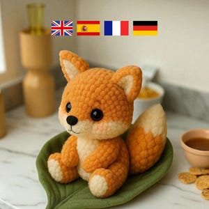 Crochet Fox Plushie Pattern PDF – Amigurumi Fox Crochet Plush, Fox Amigurumi Pattern, Woodland Animal Toy, Cute Crochet Stuffed Animal
