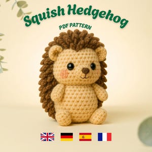 Patrón de erizo a crochet: Amigurumi sin costuras, fácil de hacer (tutorial en PDF)