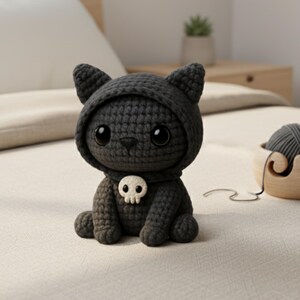 ハロウィン限定 黒猫 死神 仲良し あみぐるみ 現在、この商品の在庫はありません - Etsy