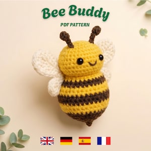 Patrón de crochet Bee Amigurumi – Peluche para principiantes (Patrón PDF)