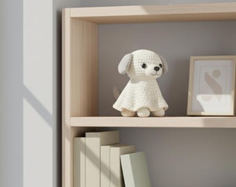 Virkmönster för spökhund: Amigurumi Halloweenvalp (PDF-mönster)