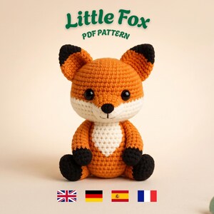 Häkelanleitung für Fuchs-Plüsch - No-Sew Amigurumi (PDF)