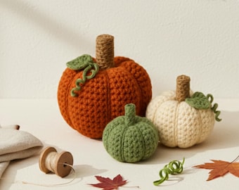 Crochet Pumpkin Pattern: 3 Sizes, Beginner Friendly (PDF Pattern)