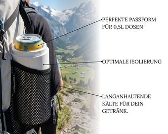 Isolierender Dosenkühler für 0,5l Dosen mit Schraubverschluss – Getränkekühler für Wandern, Camping & Outdoor | BEERme! ToGO