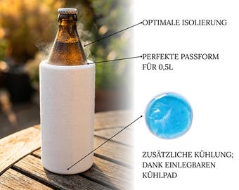 Isolierender Bierkühler für 0,5l Flaschen – Flaschenhalter für gängige Bierflaschen, Bierkühler Outdoor | BEERme!