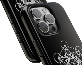 Metatron's Cube robuste Telefonhüllen, Heilige Geometrie, langlebiger Telefonschutz, spirituelles Dekor, Geschenk für Sie und Ihn, Yoga-Liebhaber Essentials
