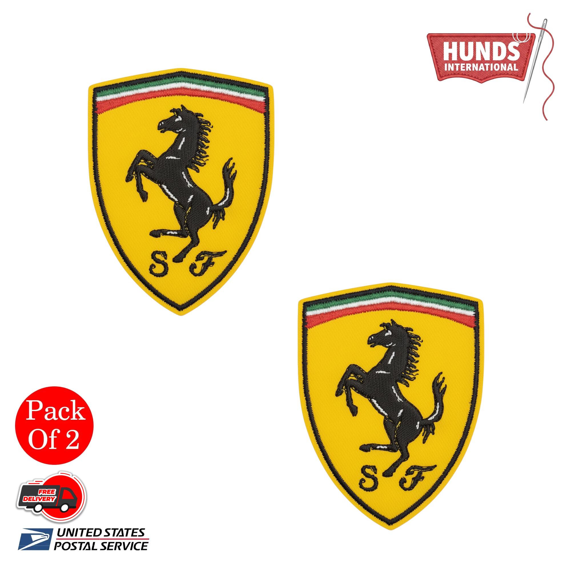 Iron Sew On FERRARI Patch Sports Car Logo Embroidered Badge For Hat Bag Jacket - Foto 6
