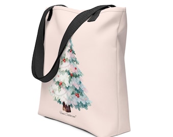 Christmas Tree Design Tote bag Pink