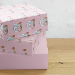 Caravan Design Wrapping Paper for Gifts and Presents for Camping or Caravaning Gifting
