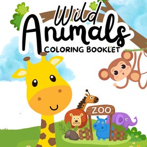 wild animals coloring book