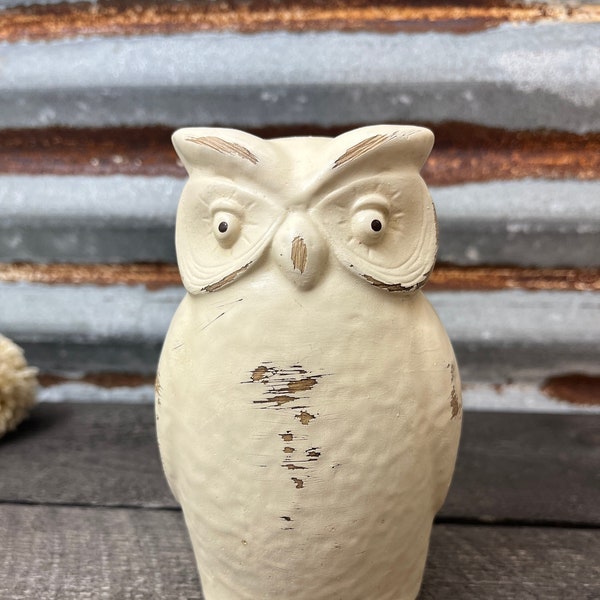 Owl Figurines Owl Farmhouse Decor Owl Collectibles Owl Woodland Nursery Decor Woodland Owl Lover Gift Rustic Owl Figurine Woodland Decor