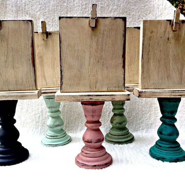 Portafotos de estilo rústico // Portanotas // Portatarjetas de recetas // Boda rústica // Portanúmeros de mesa // Decoración rústica estilo shabby chic // Hecho en EE. UU.