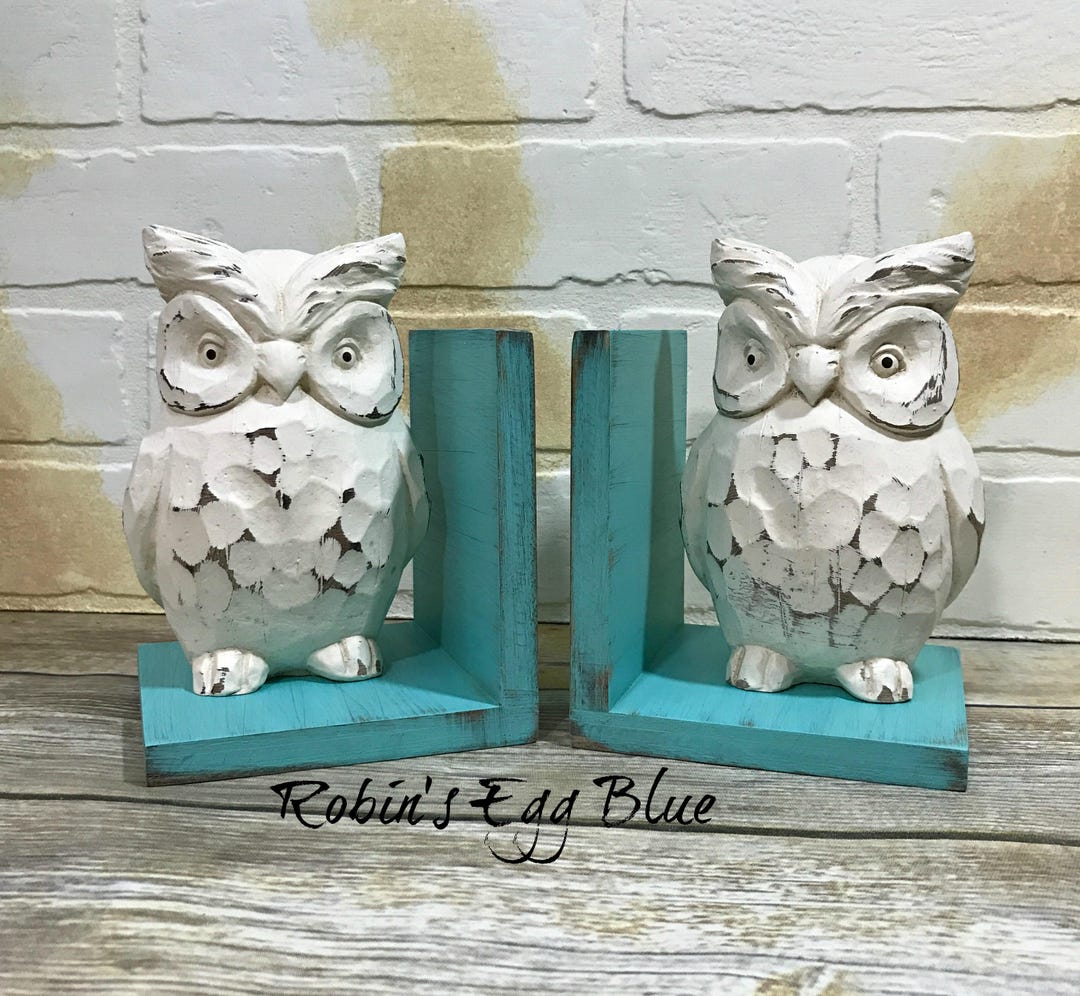 Chunky Owls Figurines Set of Bookends Set of Owl Figurines Etsy