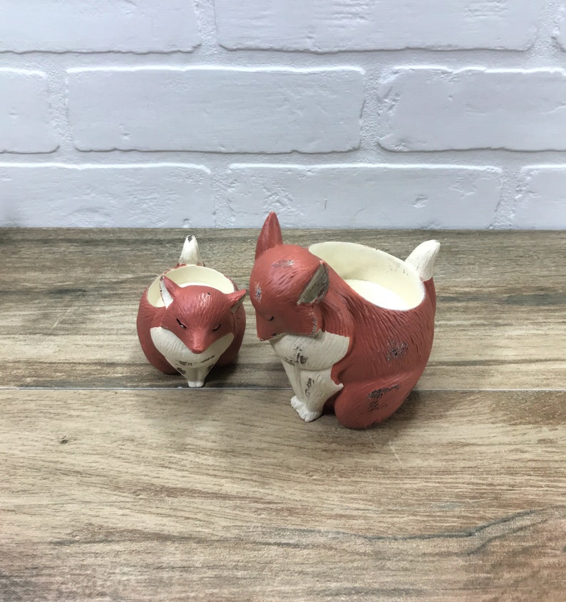 Red Fox Figurine Candle Holder//fox Collectibles //fox Decor | Etsy
