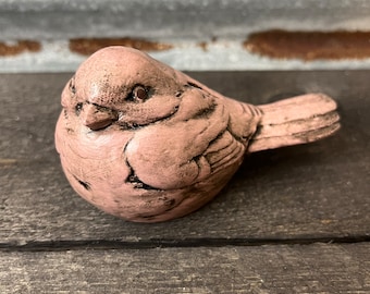 Figura de pájaro Estatua de pájaro Pájaro Shabby Chic Pájaro de estilo francés Pájaro de granja Decoración de mesa Pájaro Regalo para amantes de los pájaros Coleccionable de pájaros