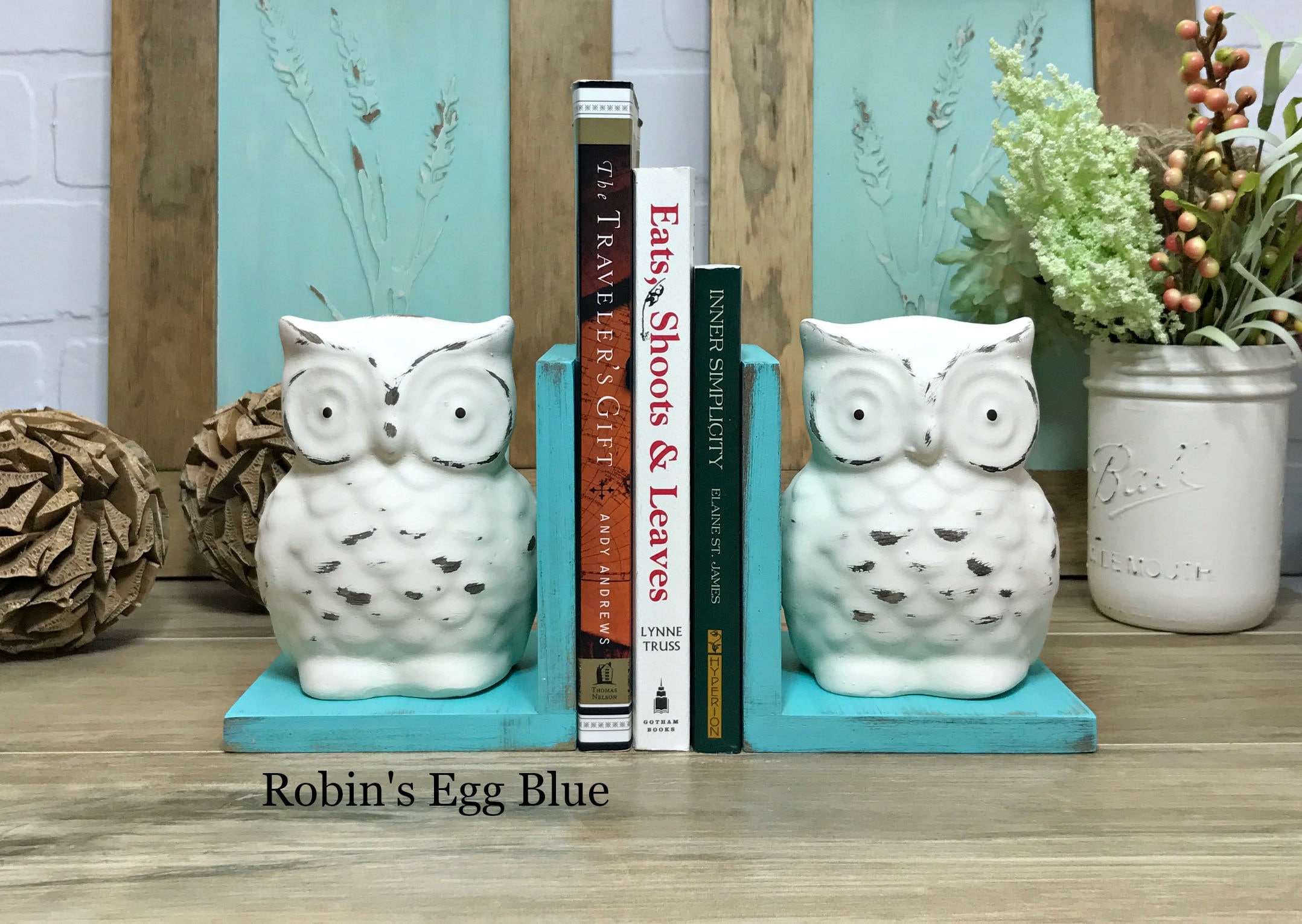 Owl Figurines Set of Bookends  Owl Book Ends Owl Farmhouse Decor Set of Bookends Woodland Decor Bird Lover Gift Owl Statue Set of Bookends