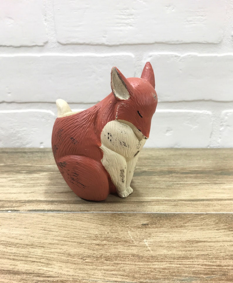Red Fox Figurine Candle Holder//fox Collectibles //fox Decor Etsy